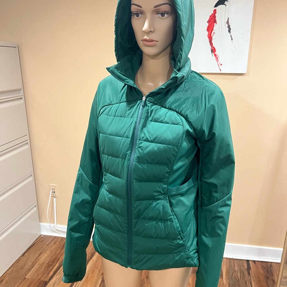 Lululemon Athletica Teal Hooded Puffer Jacket